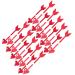 Didiseaon 20pcs Valentine's Day Cake Inserts Fruit Cake Bridal Shower Picks Appetizer Toothpicks Decorative Cake Inserts Red Decor Paper Cups Birthday Cake Decoration Dessert Arrow