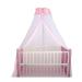 CdyBox Breathable Crib Netting Bed Curtains Canopy for Kids Mosquito Net Bedroom Decor (Pink, Mosquito net) Mosquito net Pink