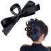 Zufio Claw Clip with Bow for Thin Hair - Black Hair Bow for Women and Girls