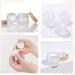 Buy Tuakimce White Matted Glass Cream Can - 20ml/30ml Clear Hip Empty Container with Lid & Liner | 4 Piece Set with Yellow Wooden Grain Cover - Ideal for International Shipping - Buy Online on SooperMarket.com