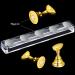 Acrylic Nail Display Stand Set with Magnetic Practice Holder - Gold & Silver | Nail Stand for Press on Nails - Salon & DIY Christmas Gift - Buy Online on SooperMarket.com