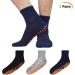 Men's Non Slip Gripper Socks 3-Pack - Black/Gray/Navy Blue - Size 13-15 | Ideal for Yoga, Pilates, Hospital, Tile & Wood Floors - Buy Online on SooperMarket.com