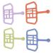 4pcs Football Grid Silicone Baby Teether Chew Toys - Easy Grip Infant Gift for Kids - Buy Online on SooperMarket.com
