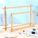 Adjustable Bamboo & Beech Wood Cross Stitch Frame Set - 2 Pcs | Tapestry & Embroidery Frames for Quilting & Needlepoint | Sewing Projects Craft Holder - 21.5 x 12 & 26 x 17.7 - Buy Online on SooperMarket.com