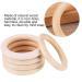 Organic Wooden Teething Rings - Set of 10 Smooth Teething Toys | 7cm & 5cm Diameter | Safe & Natural Baby Comfort - Buy Online on SooperMarket.com