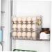KOMBIUDA Refrigerator Egg Rack Egg Storage Box Plastic Serving Tray Vanity Organizers and Storage Egg Container for Refrigerator Transparent 26X20X10CM - Buy Online on SooperMarket.com
