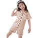 SWOMOG Kids Silk Pyjamas Set - Short Sleeve Satin PJs for Boys and Girls | Button-Down Silky Nightwear for Children and Teens | Ages 4-16 | Champagne - 4-5 Years - Buy Online on SooperMarket.com