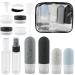 Buy Mezzar 16-Piece BPA-Free Silicone Travel Bottle Set | Perfect for Shampoo Lotion and Shower Gel | Black Travel Containers for International Shipping - Buy Online on SooperMarket.com