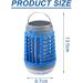 Electric Mosquito Killer Lamp Mosquito Zapper Mosquito Lamp Electric Fly Killer Mosquito Trap Illumination Waterproof Portable(Color:Blue) - Buy Online on SooperMarket.com