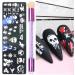 healthGUO Nail Art Stamping Plate Stamper Sponge Pen Halloween Pumpkin Bats Image Nail Polish Template Stamp Stencil Tools Kit 2 - Buy Online on SooperMarket.com