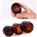3 PCS Brown Glass Refillable Cosmetic Jars | Empty Face Cream & Lip Balm Containers (30 ml) - International Shipping Available - Buy Online on SooperMarket.com