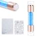Nail stamp silicone French nail stamp double -headed manicure stamp kit nail art jelle stamper nail rendering tools shimmering for the home nail studio use