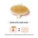 Zhurson Oval Dry Brushing Body Bath Brush - Natural Bristles for Exfoliation and Circulation Boost - Buy Online on SooperMarket.com
