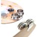 Stainless Steel Double Dipper Palette Cup - Large Size with Screw Hat for Turpentine and Paint Megilp - Buy Online on SooperMarket.com