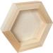 6 Pack 4x4.6 in Hexagon Unfinished Wood Canvas Boards for Painting and Crafts - Buy Online on SooperMarket.com
