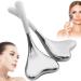 1 Pair Face Massager Skin Care Ice Globes for Face Stainless Steel Face Beauty Tools V-Shaped Gua Sha Facial Tools for Women Esthetician Supplies Cooling Spa Globes with Storage Case