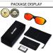 Joopin Sport Sunglasses Polarized UV Protection Wrap Around - Black Frame Red Mirrored Lens - Buy Online on SooperMarket.com