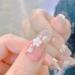 Golden Sequins Flower Press-on Nails for Women - Spring/Summer Nail Art DIY Kit - Buy Online on SooperMarket.com