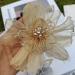 ZALALAA 1pcs Lovely Gorgeous Handmade Flower Patch Yarn Beaded Flower for Wedding Dress Suit Decoration Handmade Beads Flower Applique (Ch Champagne C