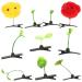 KALLORY 10pcs Bean Sprout Hair Clips  Green Pea Hair Barrettes Cute Flower Grass Hairpins Claw clips Decoration for Girls