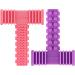 Nearbyme 2 Pack Sensory Chew Stick Toys for Baby Kids Boys and Girls Silicone Chewing Stick for Autistic Chewers ADHD Baby Nursing or Special Needs Pink Purple
