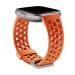 Sport Bands Compatible with Fitbit Versa 2 / Versa/Versa Lite Bands for Women Men,Breathable Sport Replacement Wristbands Small Large Orange Large