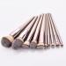 10 Champagne Gold Makeup Brushes Set | Professional Quality for Flawless Beauty - Buy Online on SooperMarket.com