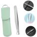 NOLITOY Stainless Steel Nose Hair Clip & Trimmer - Precision Slant Tweezer & Trimming Tool for Small Nose Hair - Portable & Durable - 9.9x1cm Green - Buy Online on SooperMarket.com