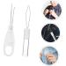 Button Hook Helper 2pcs Hook Zipper Pull Grip Zipper Hook Coat Acrylic White Jacket Elder - Buy Online on SooperMarket.com
