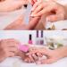 Siquk Gel Nail Polish Remover Kit - 20 Nail Clips, 2 Nail Files, 2 Cuticle Pushers, 600 Cotton Pads, Nail Brush, Grinding Block, Toe Separator - Pink - Buy Online on SooperMarket.com