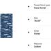 Naanle Stylish Underwater Shoal of Fish Hand Towel - Large & Absorbent | 16 x 30 Navy Blue | Ideal for Bathroom, Hotel, Gym, Spa - Buy Online on SooperMarket.com
