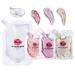 Skynest Lip Gloss Base DIY Lip Gloss Moisturizing Non-Sticky Vegan Lip Makeup Oil(1Pack 50ML+3 Packs 20ML)