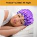 5pcs Double Layer Reversible Satin Bonnet for Black Women - Large Drawstring Silk Hair Cap for Curly Hair and Braids - Buy Online on SooperMarket.com