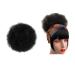 Afro Puff Drawstring Ponytail Short Afro Bun Extension Hairpiece Synthetic Curly Hair Ponytail for Black Women Afro Chignon Hairpieces Wig Party Cosplay Costume for Women