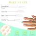 French Tip Press On Nails Short with White Flower Design | Yellow Green French False Nails | Spring Acrylic Stick On Nails for Women - Buy Online on SooperMarket.com