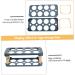 OSALADI Box Egg Carton Egg Holder Bandejas Para Comida Cutlery Tray Household Refrigerator Plastic re-usable Blue 22.3X10.1X8.9CM - Buy Online on SooperMarket.com