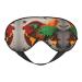 World Map Made of Spices Print Double-Sided Eye Mask Soft and Light Blocking for Enhancing Sleep Quality