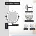 10X LED Wall Mounted Lighted Makeup Mirror with 3 Color Lights & Touch Screen Dimming - Double Sided Magnifying Mirror for Bathroom Vanity (Black) - Buy Online on SooperMarket.com