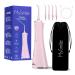MySmile Water Dental Flosser for Teeth Cordless Oral Irrigator 5 Cleaning Modes 4 Replaceable Jet Tips IPX 7 Waterproof USB Rechargeable Water Dental Picks for Teeth Cleaning with PU Bag Pink