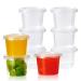 Turbo Bee 200 Sets 1oz Portion Cups with Lids,Jello Shot Cups with Lids, Small Plastic Condiment Containers for Sauce,Souffle Cups 1oz-pc-200
