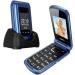 CHAKEYAKE 2G Unlocked Flip Phone for Elderly with SOS Button, Large Buttons, and Charging Cradle - Blue - Buy Online on SooperMarket.com