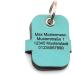 Custom Engraved Copter Farm Dog Collar Accessories | Art & Real Leather Bags | Turquoise Rectangle Design - Buy Online on SooperMarket.com