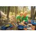 GSI Outdoors Camp Table Set for 4 - Enamel Pioneer Plates, Bowls & Coffee Mugs - Blue | Perfect for Camping, Outdoors, RV - 4 Person Set - Buy Online on SooperMarket.com