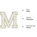 Sparkly Rhinestone & Pearl Iron-On Patch - M White | DIY Alphabet Applique for Clothing - Buy Online on SooperMarket.com
