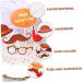 Warmhm 50 Pcs 10 Set Top Hat Father Glasses Cake Brown 10.6X8.5CM - Buy Online on SooperMarket.com