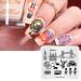 Alexnailart Nail Art Stamping Plate Travel The UK Guard Image Plate Nail Art Tools (TR004)