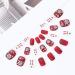 Brishow Christmas Snow Elk Press on False Nails - Red Short Square Fake Nails for Women & Girls (24pcs) - Buy Online on SooperMarket.com