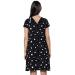 HAPPY MAMA. Women's Labor Delivery Hospital Gown Breastfeeding Maternity. 434p 14 Black With Stars
