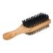 Men's Beard Brush Double-Sided Facial Hair Brush Shaving Comb Male Mustache Brush Solid Wood Handle