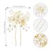 XZtimes Wedding Hair Clips Gold Leaf Bride Hair Pins Bridal - Pack of 3 - gold pin - Vintage - Buy Online on SooperMarket.com